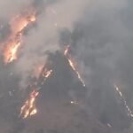 थराली के जंगलों में भीषण आग: 20 हेक्टेयर से अधिक क्षेत्र जलकर खाक, गौशालाओं को खतरा